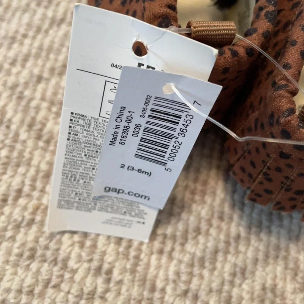 NEW Baby Gap Leopard Print Shoes 3-6M